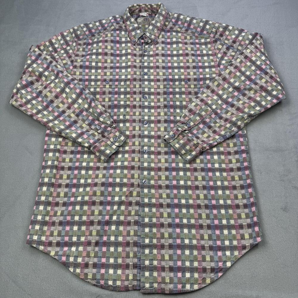 Vintage The Territory Ahead Shirt Mens Large Multicolor Long Sleeve Button Up